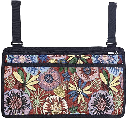 Bolsa retro para silla de ruedas, bolsa de silla de ruedas para guardar llaves, teléfonos y vasos, adecuado para sillas de ruedas manuales y sillas de ruedas de pasajero.