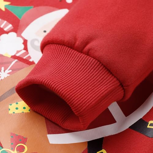 Image of Popshion Toddler Boys Sweatshirt Cotton Lightweight Kids Winter Warm Sweater Crewneck Pullover Tops