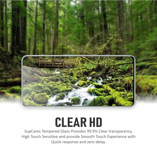 Image of SupCares Tempered Glass for Oppo F25 Pro and Oppo Reno8 Pro (6.7 Inch) With Installation Kit | 9H Edge to Edge Screen Protector | Black