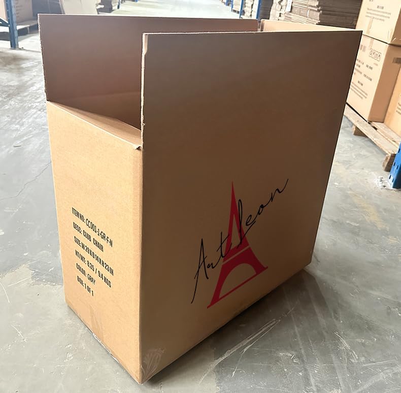 Miniatura 9 de Art Leon Silla de escritorio, silla de oficina moderna de mediados de siglo, sin ruedas, silla giratoria con patas de madera de roble, silla