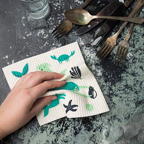 Danica Studio Swedish Dishcloths, Set Of Three, Sea Spell Design Small #TOP5