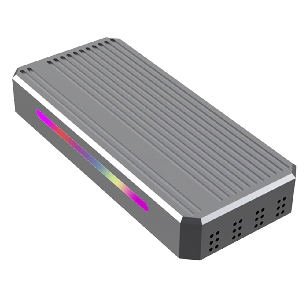 Pudełko na dysk twardy USB4 M2 Nvme Solid State Drive Reader 40G 4 mobilny dysk twardy ze światłem RGB