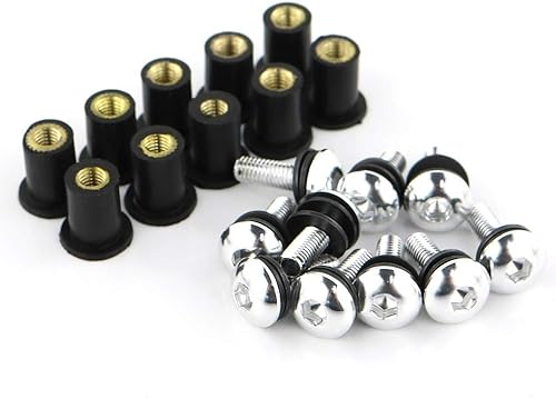 Vista 12 de GLoyer Motorcycle Windshield Motorcycle Windscreen Iridium Windshield Screws Bolts Accessories Compatible with YZF R15 2017 2018 2019 YZF-R15