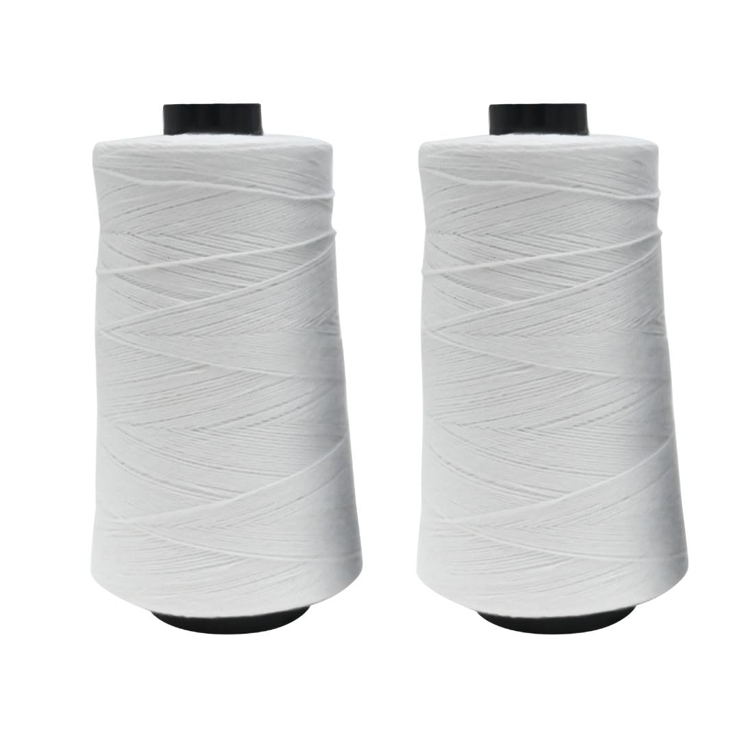 Satra Traders Jewellery Making Cotton Threads Craft Threads | Size : 0.2mm | 300-400Mtr Roll (White)
