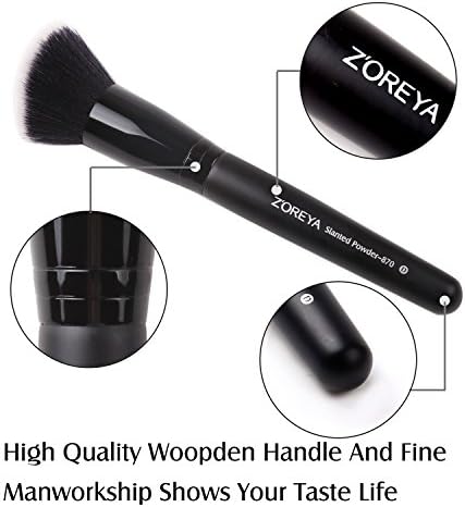 Makeup Brushes Zoreya Makeup Brush Set Premium Foundation Brush Kabuki Brush With Soft and Cruelty-Free Synthetic,for Cosmetics Foundation Concealers Powder Blush Blending Face Eye Shadows Brush Sets