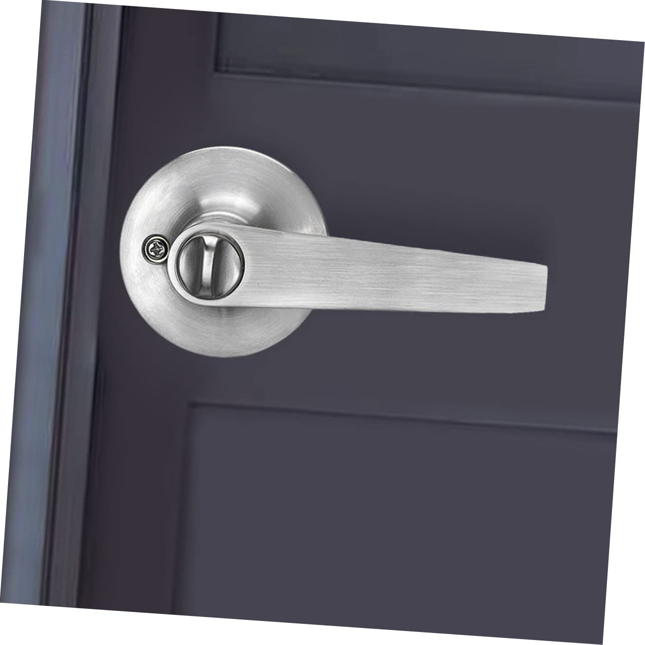 Serrure de Porte Intérieure Résistante la Rouille et Anti-effraction Barre de Verrouillage en Alliage de Zinc Argenté pour Salle de Bain ou Chambre D'garçon et Filles