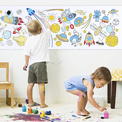 10 peças de rolo de desenho infantil, rolo de papel para colorir de 30 x 100 cm, papel de enchimento