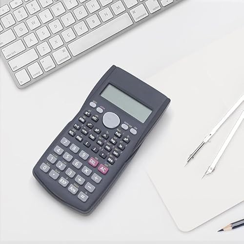 Calculadora Científica 12 Digitos 240 Funções Estudante Trabalho Engenharia Display LCD Preta Com Ca