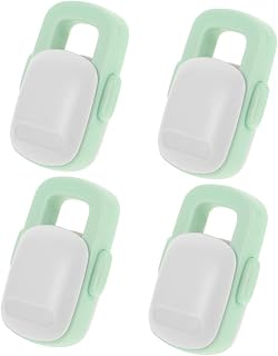 DIKACA 4 Piezas Bloqueo De Seguridad Para Mechones De Gabinete Infantil Cerraduras De Cajón a Prueba De Cerradura De Horno De Seguridad Para Bebés Abdominales Verde Claro