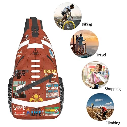 Image of Baseball Sling Backpack - Crossbody Shoulder Bag for Men & Women