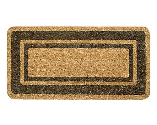 emmevi Paillasson Cocco Grande 60 x 120 cm, élégant, robuste, entrée antidérapante, modèle Coco, bord 60 x 120 cm, marron