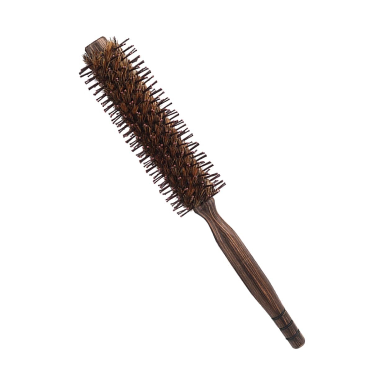 FRCOLOR 4 cepillos de pelo de cerdas slico clips para el pelo, accesorios para el pelo, pequeño cepillo redondo, cepillo para el pelo grueso, cepillo de pelo de madera, peine de pelo
