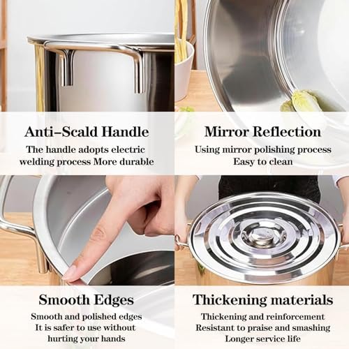 Stainless Steel Pasta Cooker with Divider & Strainer - Multifunctional Noodle Boiler for Home & Restaurant Use, Perfect for Cooking Pasta, Vegetables & More