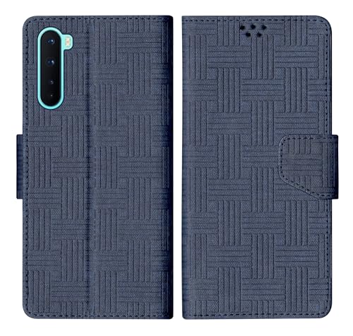 Image of SBMS Flip Cover Case for OnePlus Nord 5G Back Case Cover with Magnatic Closure | Inbuilt Stand | Card & Money Pocket (Mat Blue)