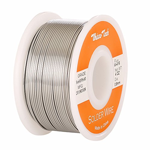 Whizzotech Solder Wire 60/40 With Flux Rosin Core For Electrical Soldering 4Oz/100G/0.22Lb Diameter 0.032 Inch/0.8Mm #TOP6