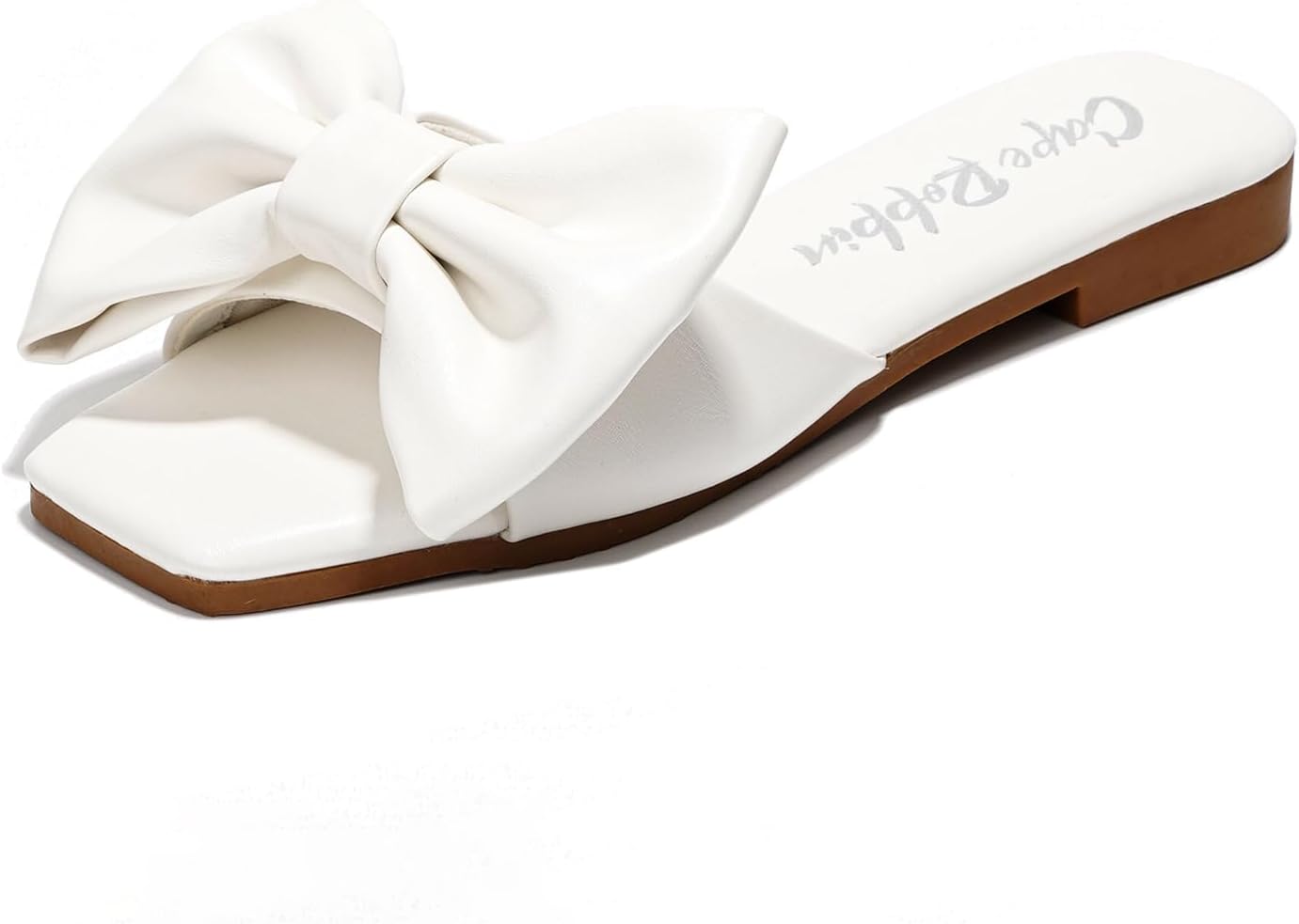 Cape Robbin Juju Sandals Slides for Women, Womens Mules Slip On Shoes with Bow - Sandals Slides for Women, Womens Mules Slip On Shoes with Bow