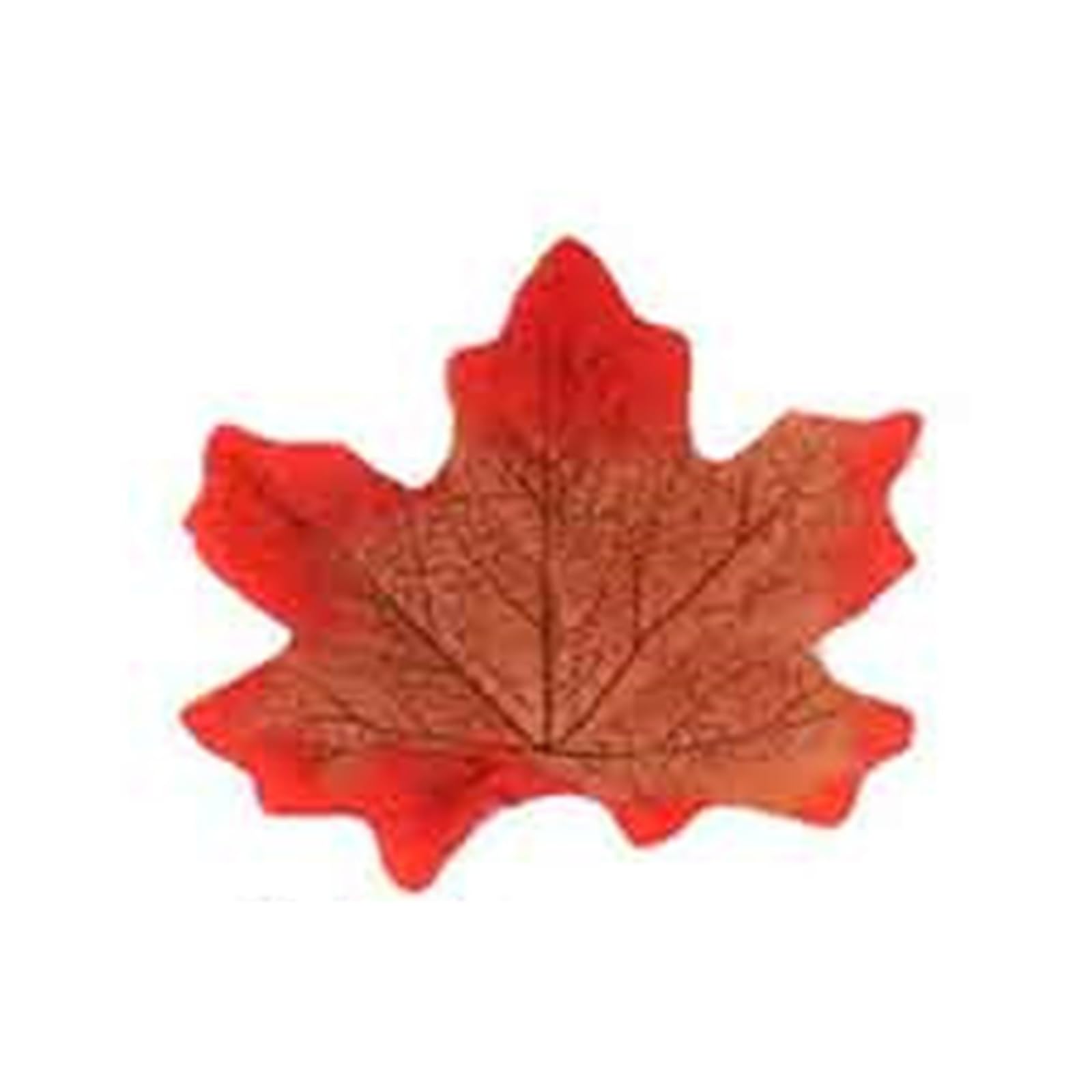 NEWFT 100Pcs Artificial Silk Maple Autumn Fake Leaves Garland Maple Leaves Vine Thanksgiving Halloween Wedding Party Halloween Decorations