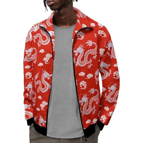 Image of Men's Lightweight Jackets Casual Full Zip Fleece Jacket Men Coats Fashion Long Sleeve Sweatshirt