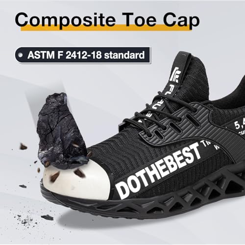 Image of Furuian Steel Toe Sneakers for Men Women Lightweight Safety Shoes Comfortable Puncture Proof Slip On Indestructible Work Shoes