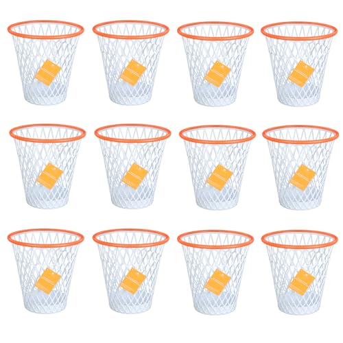 12PCS Basketball Wastebaskets, Basketball Trash Can for Basketbal...