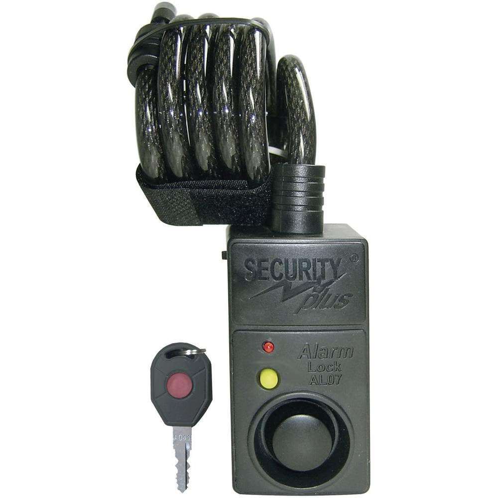 Spiral Alarm - Candado de candado para Bicicletas, tamaño único, Color Negro