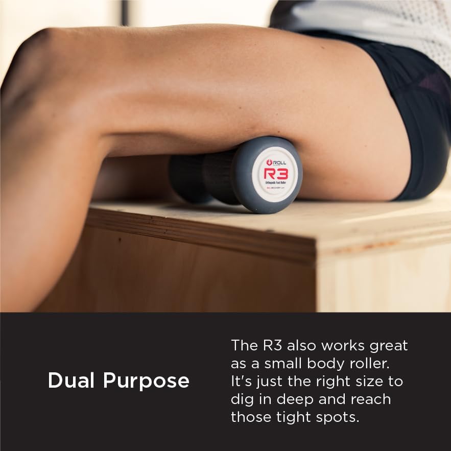 ROLL Recovery R3 (Sea Salt Gray) - Orthopedic Foot & Plantar Fascia Massage Roller - Image 5