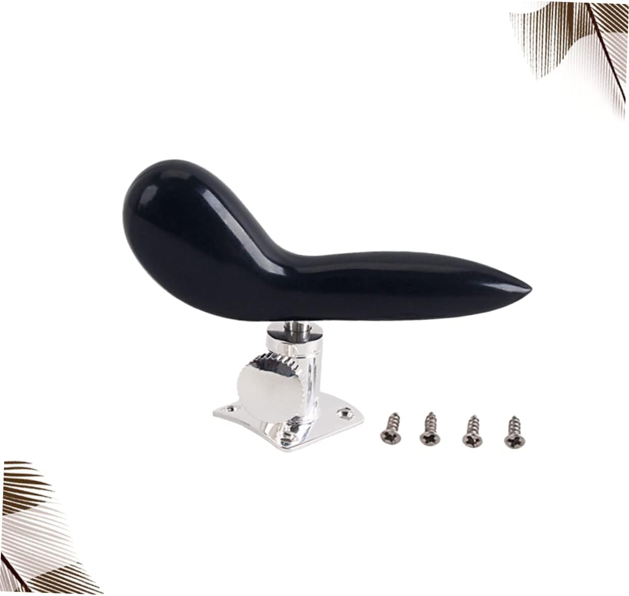 Bassoon Hand Holder Saddle with Ergonomic Design | Bakelite and Metal Build, Black Glossy Finish, Easy Install and Remove, Stage Accessory for Bassoon
