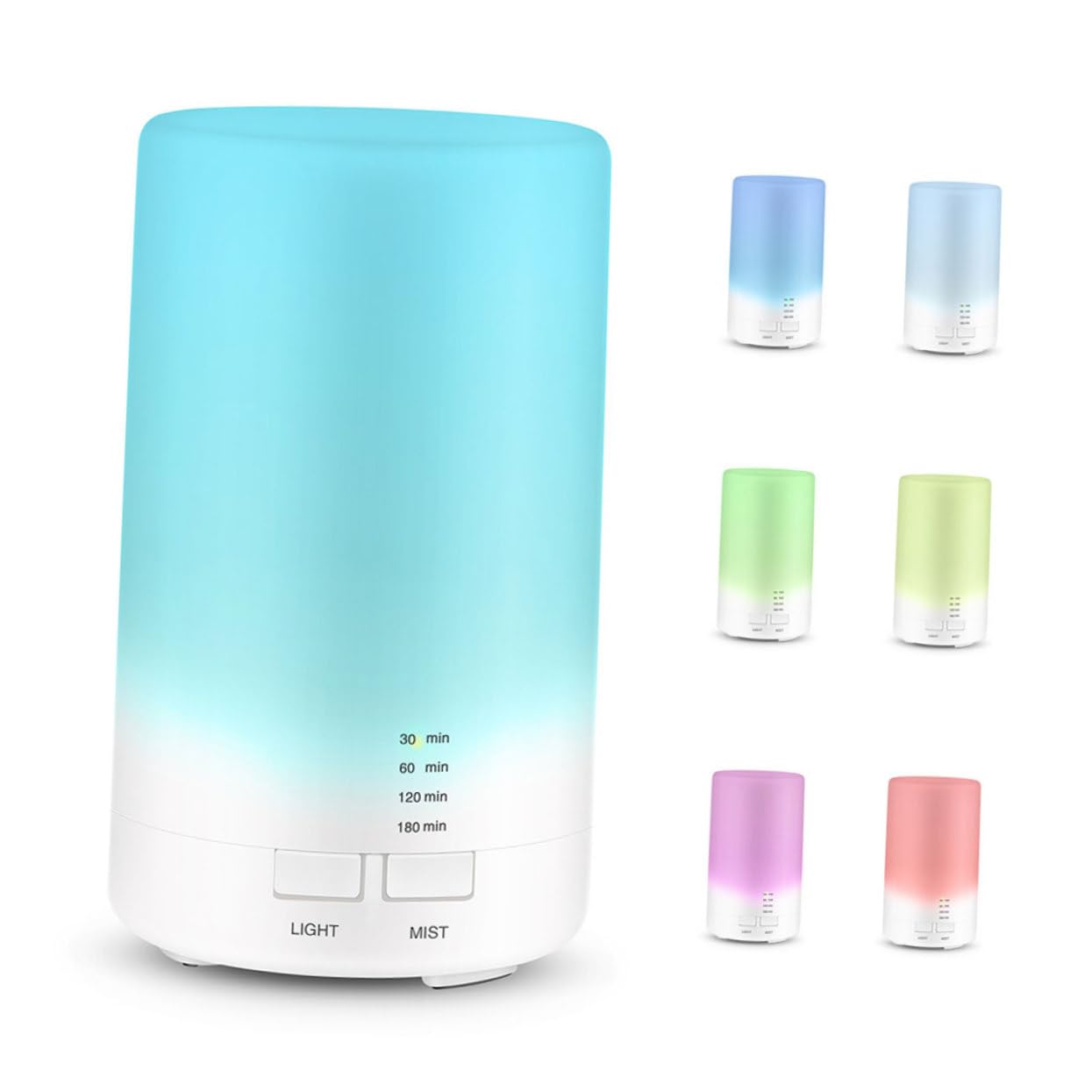 Beaupretty Difusor de Aroma Creativo para Dormitorio y Oficina, Humidificador Silencioso de 70ml Función Decorativa y Material PP Blanco