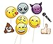 MoreTeam Emoji Photo Booth Props 27 Piece DIY Kit with 4Pcs Free Bookmark for Birthday Reunions Wedding Parties (27pcs Emoji)