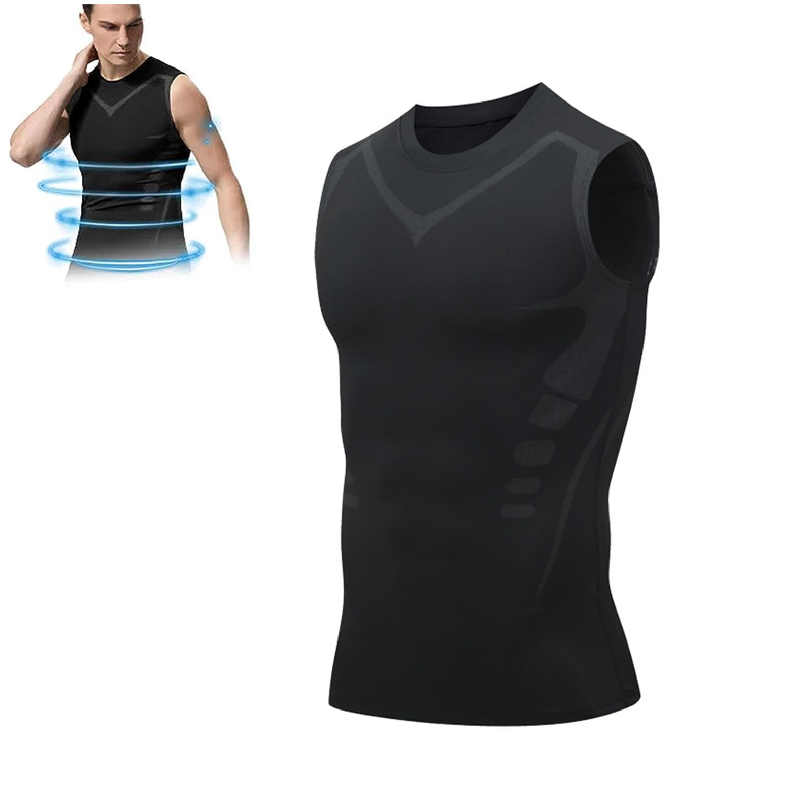 2023 New Version Energxcel Ionic Shaping Vest, Energxcel Ionic Shaping Sleeveless T-Shirt, Ionic Body Shaping Vest