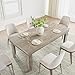 GarveeHome Farmhouse Dining Table for 6-8 People, 71 in Long Kitchen Tables with Wooden Sturdy Frame, 6 ft Large Rectangular Dinner Table for Dining Room, Kitchen, Grey, 71