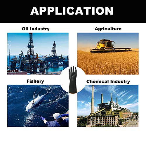 Royaki Heavy Duty Latex Gloves, 22" Work Waterproof Industrial Rubber Gloves, Size Xl #TOP6