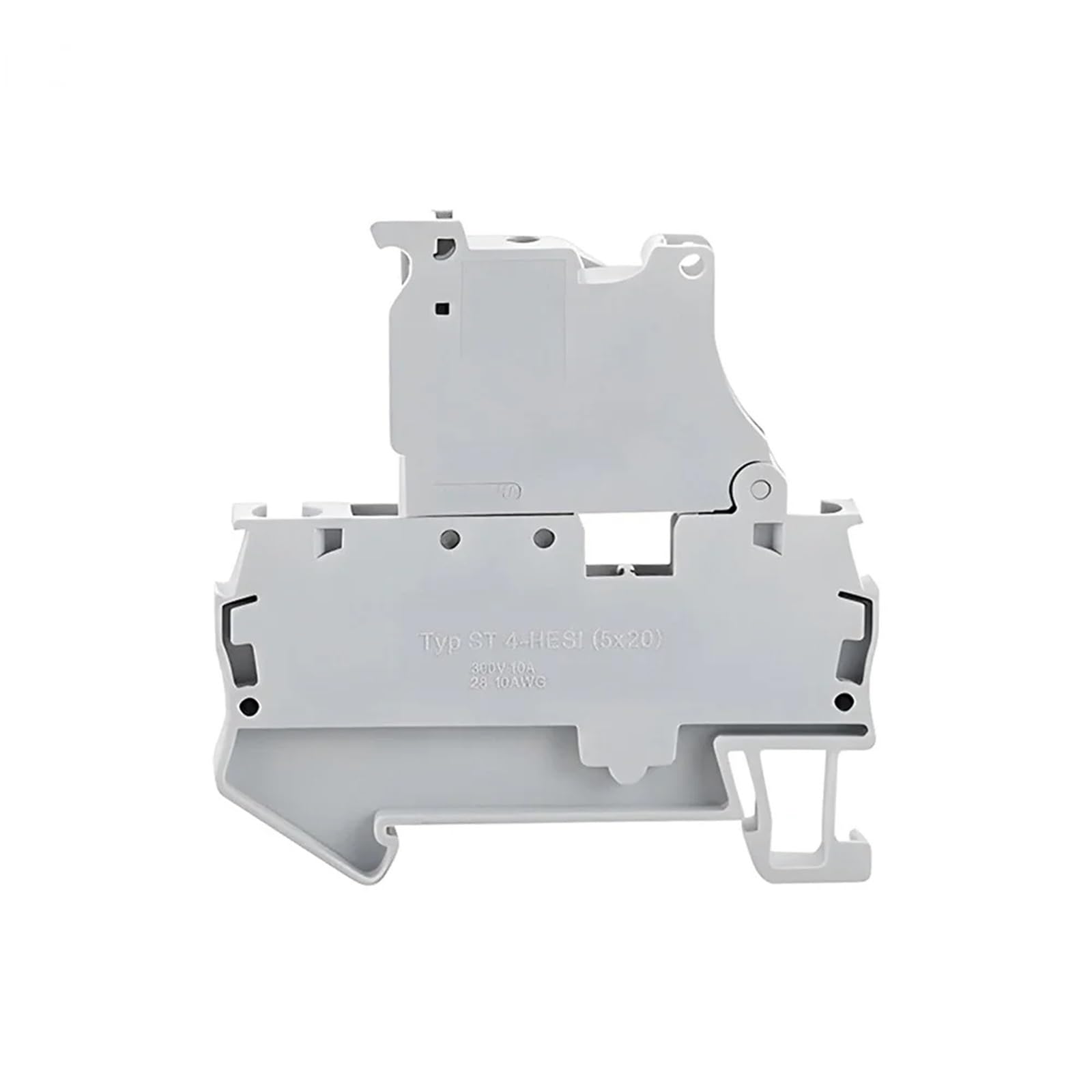 10 pezzi ST 4-HESI 5X20 Morsettiera portafusibile con leva di disconnessione, collegamento a molla, connettore for guida DIN NS 35 ST4-HESI(8P)