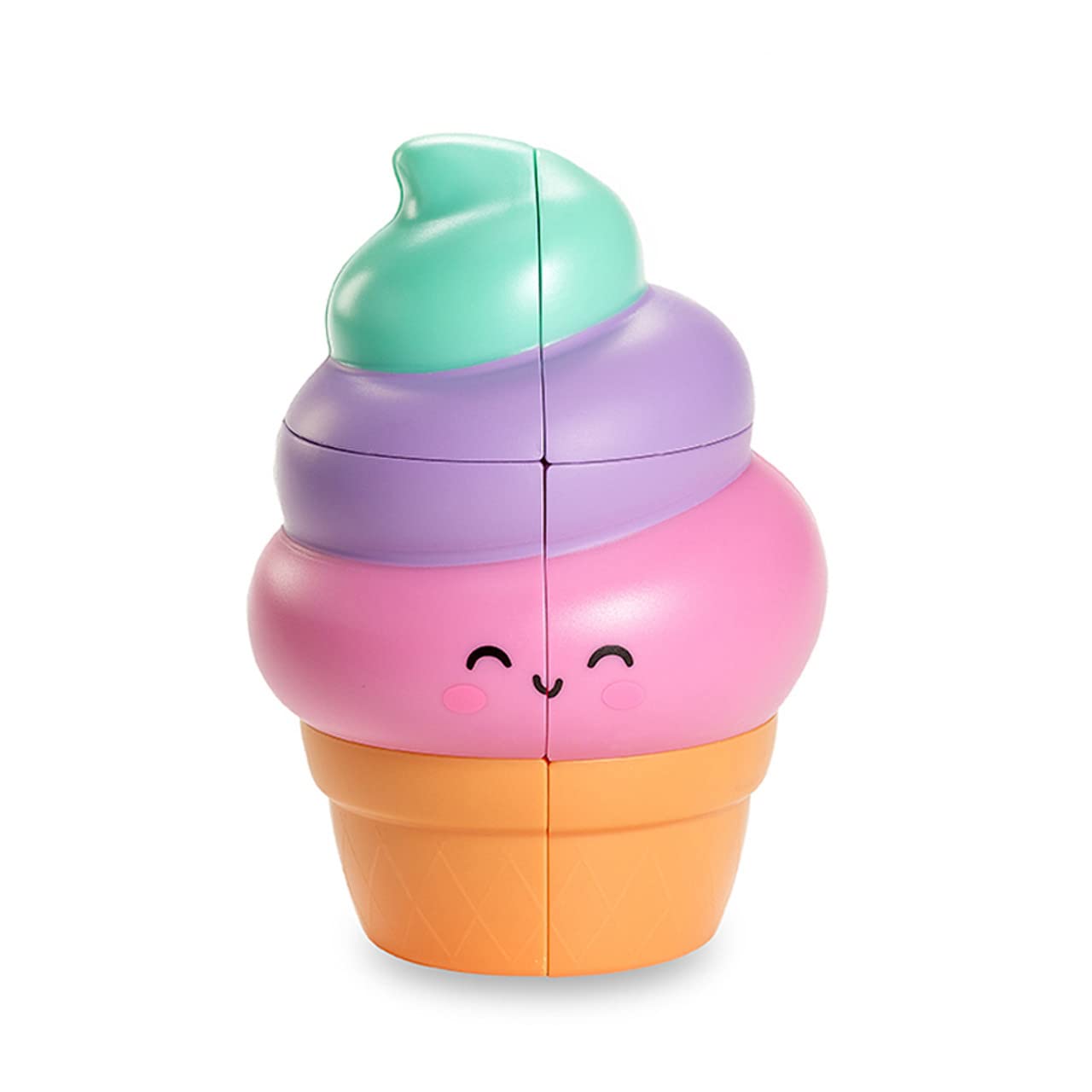 TOP TRENZ Pop Fidgety Fidget Cube-Dini - Ice Cream Cone Magic Jumble Cube