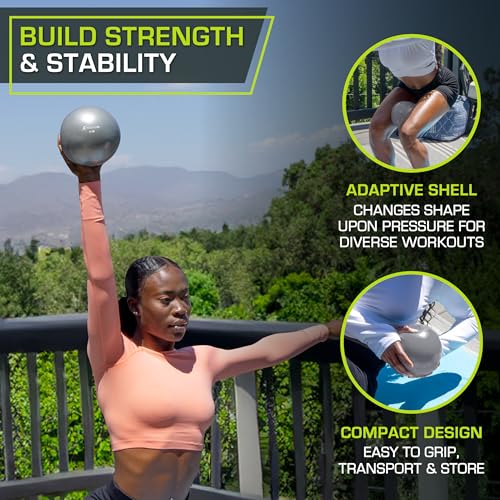 Image of ProsourceFit Weighted Toning Exercise Balls for Pilates, Yoga, Strength Training and Physical Therapy, 2 lb to 8 lb, Color Coded