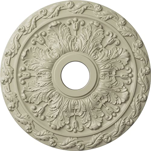 Ekena Millwork CM19SPCYF Spring Leaf Ceiling Medallion, Clear Yellow