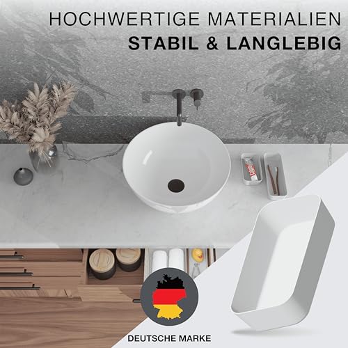 VMbathrooms Schubladen Organizer Set für jeden Bedarf | Praktische Schreibtisch Sortierboxen | Schubladentrenner – Ihr idealer Ordnungshelfer im Alltag für Büro & Haushalt (Hellgrau)