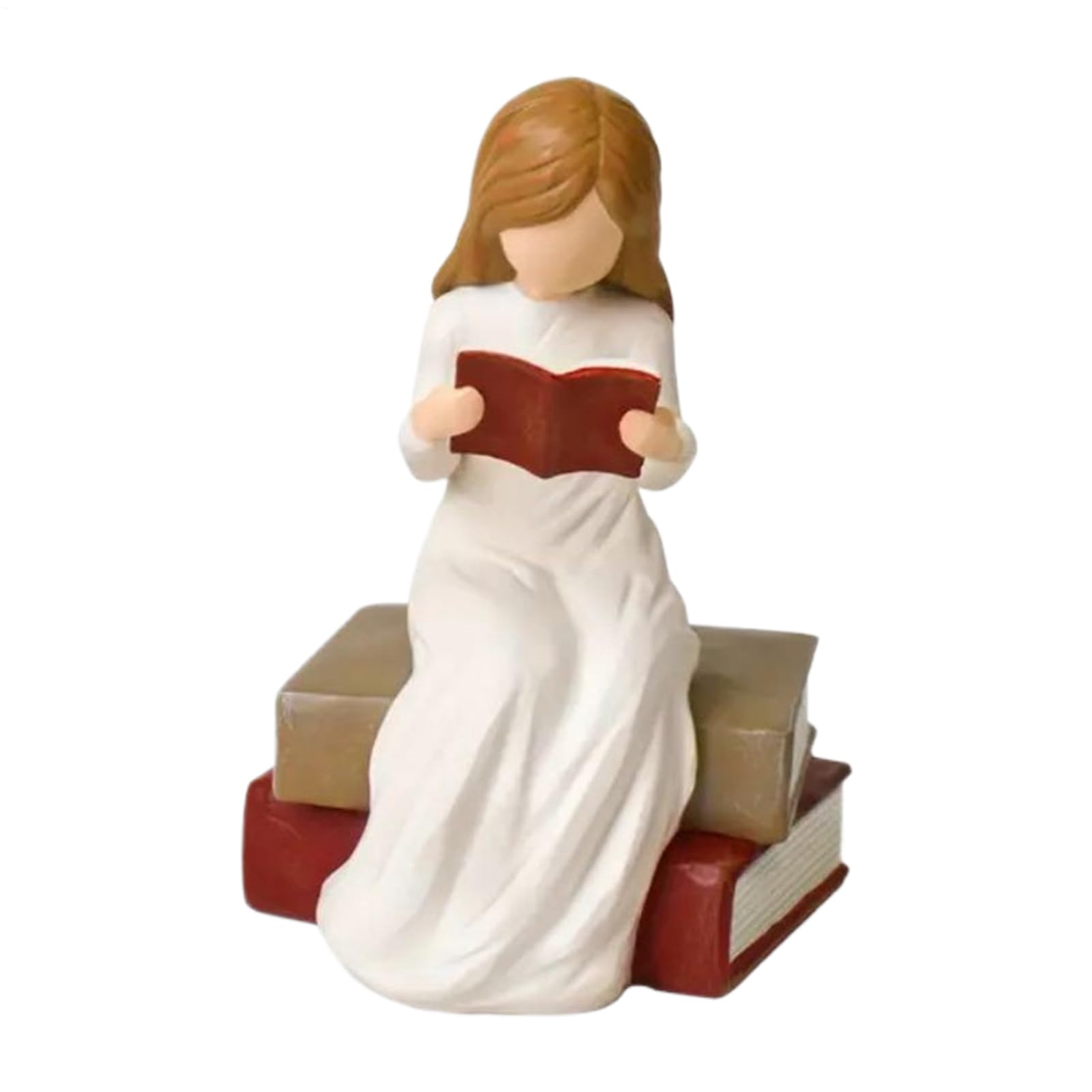 Statue d'Ange de Lecture - Décoration de Bibliothèque et Bureau pour Enseignants