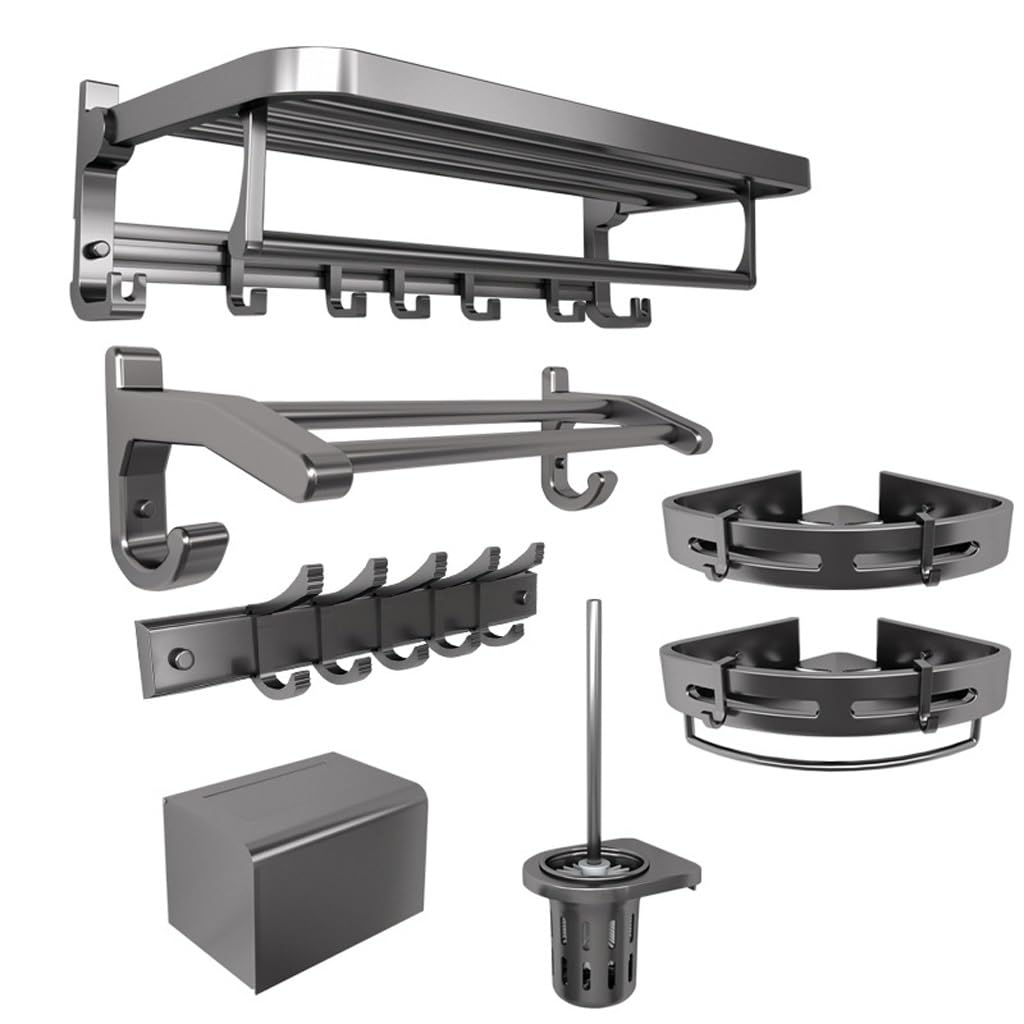 Toallero plegable de aluminio inoxidable con acabado satinado mate