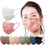 アイリスオーヤマ マスク 不織布 120枚 プリーツマスク ふつうサイズ カラーマスク APN-60LP ピンク+APN-60LW ホワイト