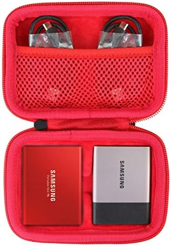 co2CREA 2-in-1 Hard travel Case for Samsung T7 Touch/ T7 Portable SSD 500GB 1TB 2TB External Solid State Drive (Case only)