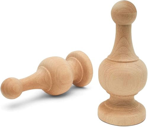 Vista 26 de Pequeños remates de madera, remates de madera de 2-3/4 pulgadas para manualidades, decoración de bricolaje y manualidades de remates de madera