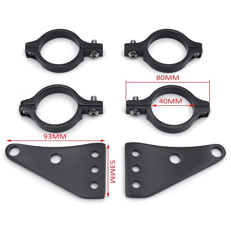 Soporte de faro abrazaderas motocicleta horquilla 41mm Cafe Racer 3
