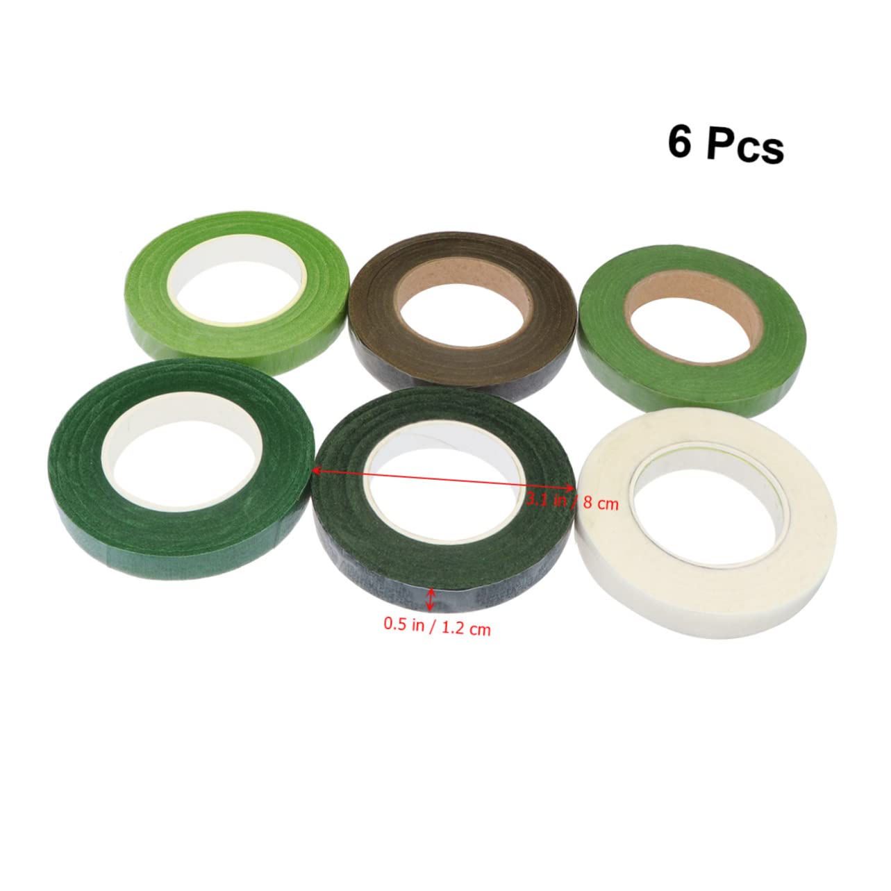 6Rolls Floral Tape Yards Versatile Flower Wrapping Tape for Bouquet DIY Floral Arrangements for Craft Projects Home Store Use