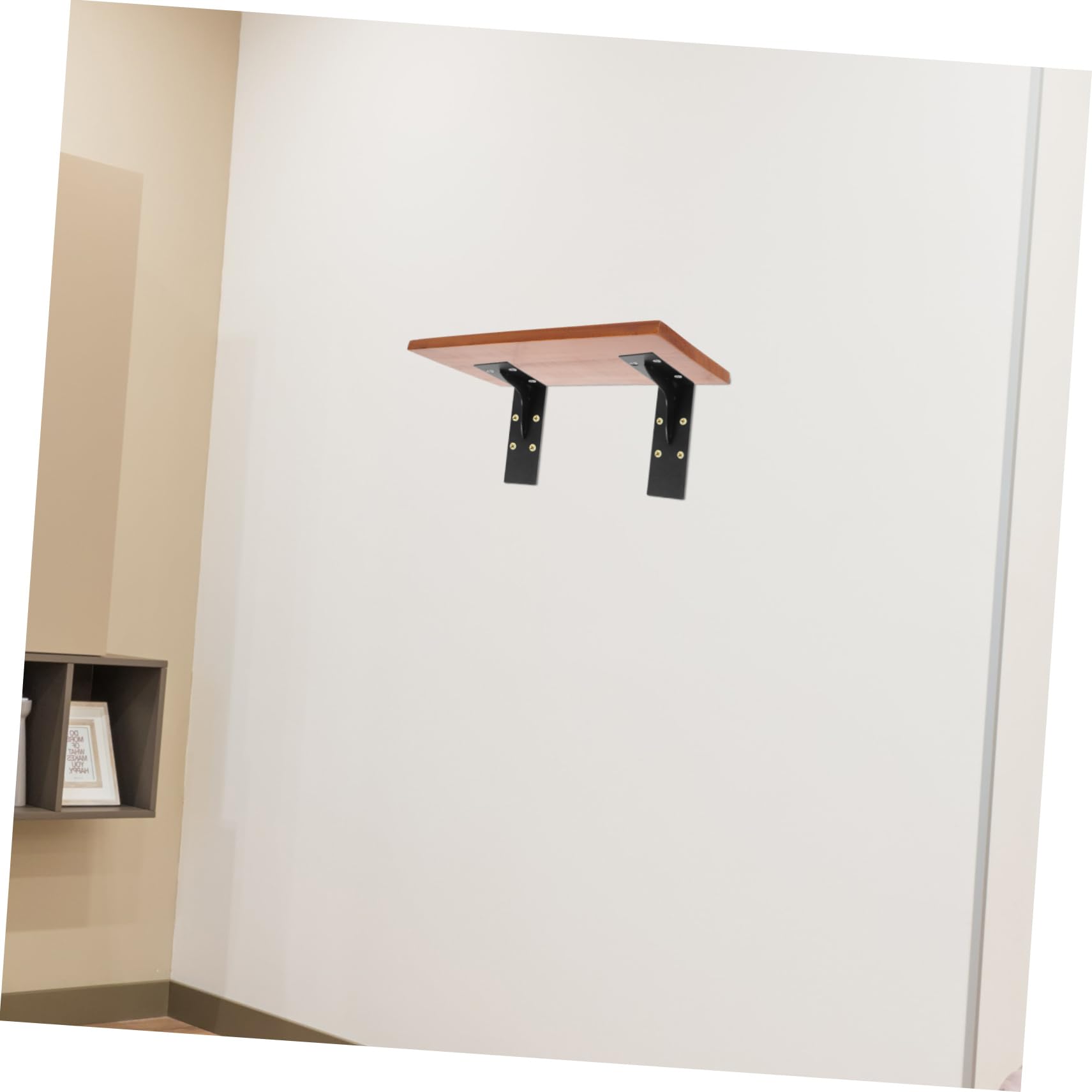 Artibetter Supporti per Mensole da Muro in Acciaio Laminato a Freddo, Neri, 2 Pezzi, Struttura Stabile e Multifunzionale per Negozio e Mensola da Giardino