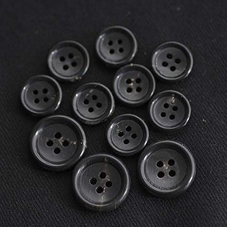 Amazon 丸型 シンプルデザイン 本水牛ボタン Bt149h 4穴15mm8個 20mm3個 C 8 ブラック スーツ用ボタン水牛ボタンセット 10 Off ボタン 通販