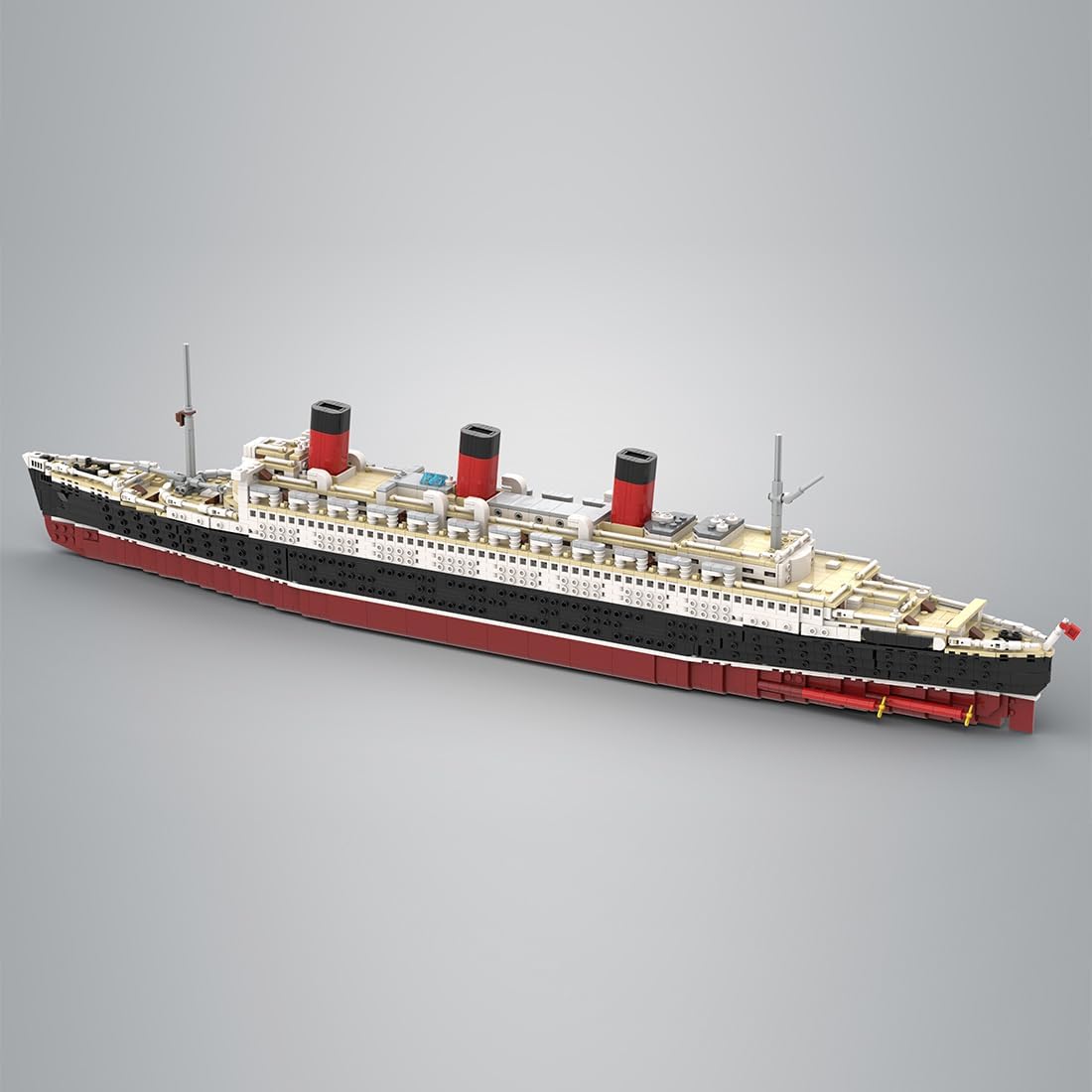 1/400 Scale RMS Queen Mary British Ocean Liner Building Kit, Military Series Building Block Set Compatible with 10294 (3797PCS+)
