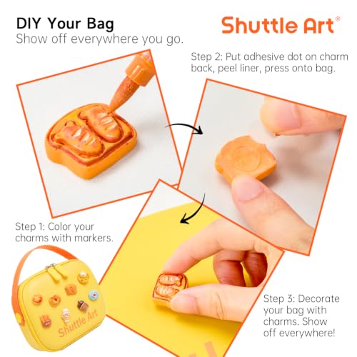 Image of Shuttle Art 72 Colors Acrylic Paint Markers, Automatic Ink Control Brush Tip Pens for Rock Painting, Ceramic, Wood, Canvas, Glass, Stone, Fabric, Card Making, DIY Crafts