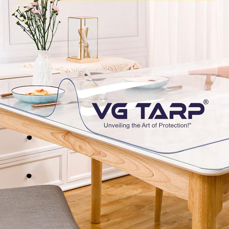 2MM Thick Waterproof PVC Table Protector | Heat Resistant Transparent ...