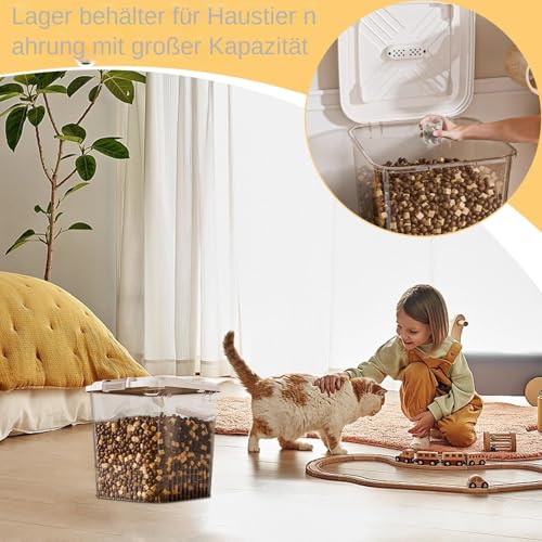 Contenedor de comida para gatos recipiente transparente para pienso de perro y pájaro 3
